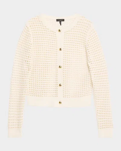 Rag & Bone Ezra Open-knit Cardigan In White