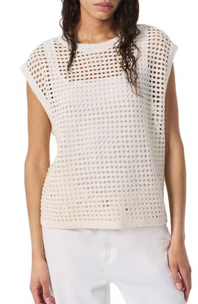 Rag & Bone Ezra Open Stitch Sweater Vest In White