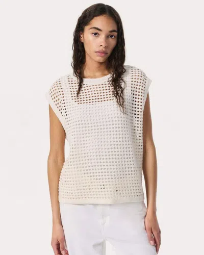 Rag & Bone Ezra Open-knit Vest In White