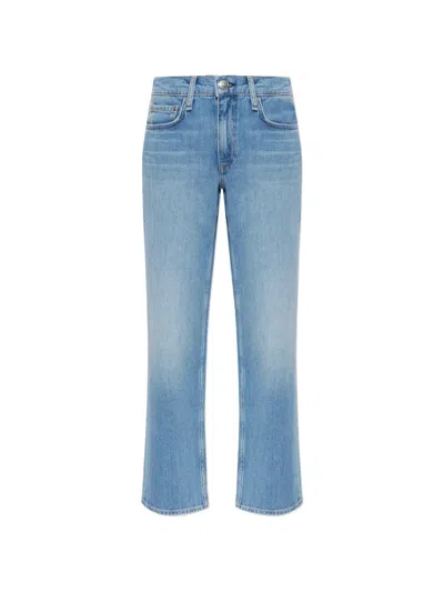 Rag & Bone Faded Straight-leg Jeans In Blue
