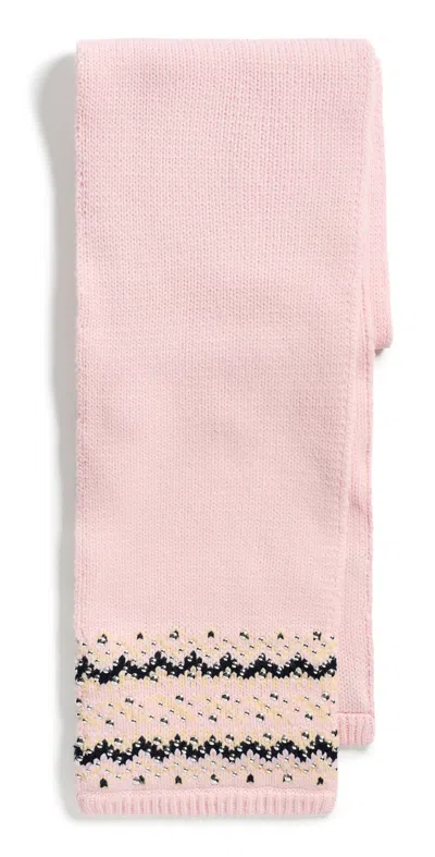 Rag & Bone Fallon Stud Fair Isle Scarf Pnkmt