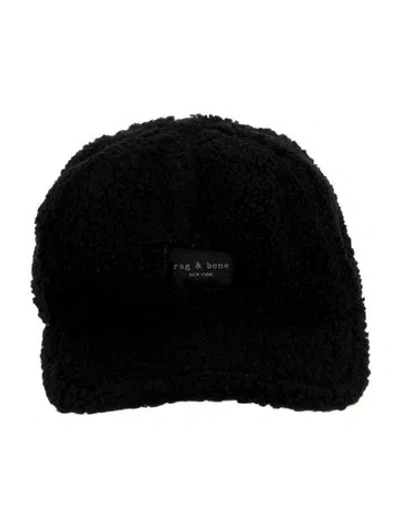 Pre-owned Rag & Bone Faux Fur Baseball Hat W/tags In Black