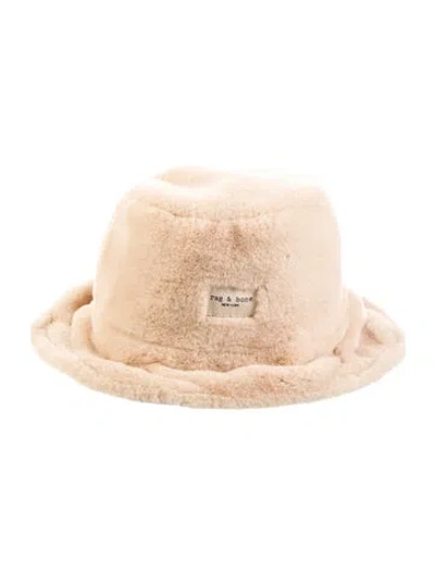 Pre-owned Rag & Bone Faux Fur Bucket Hat In Neutrals