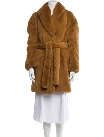 Pre-owned Rag & Bone Faux Fur Coat In Brown