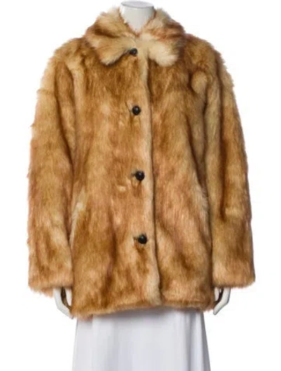 Pre-owned Rag & Bone Faux Fur Coat In Brown