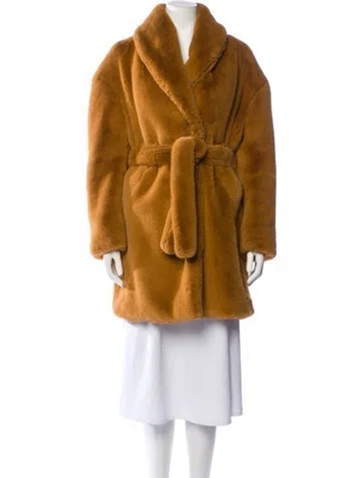 Pre-owned Rag & Bone Faux Fur Coat In Neutral