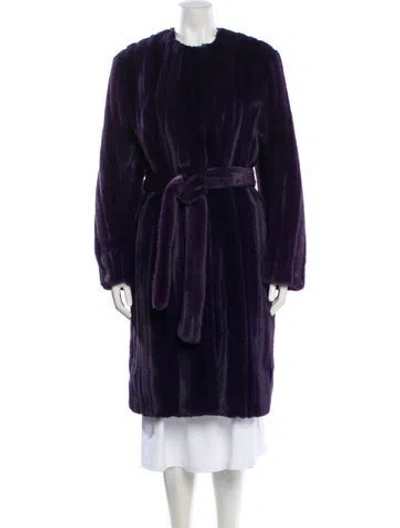 Pre-owned Rag & Bone Faux Fur Coat In Purple