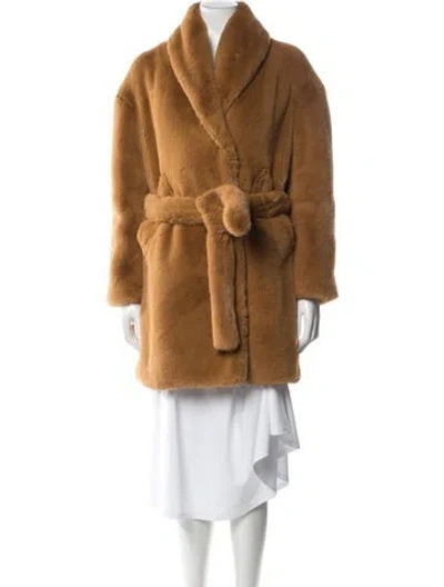 Pre-owned Rag & Bone Faux Fur Faux Fur Coat In Neutral