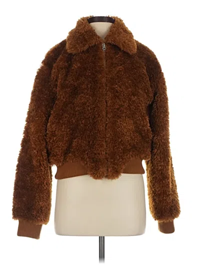 Pre-owned Rag & Bone Faux Fur Jacket In Brown