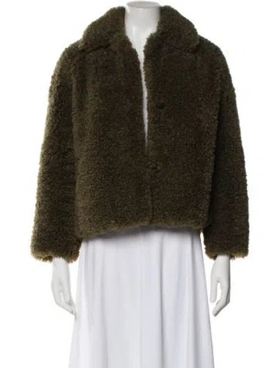Pre-owned Rag & Bone Faux Fur Jacket In Green