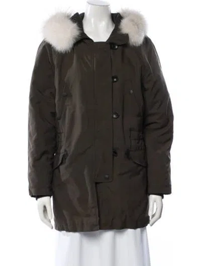 Pre-owned Rag & Bone Faux Fur Jacket In Green