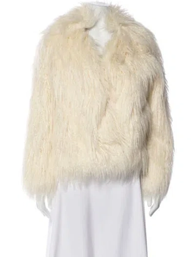 Pre-owned Rag & Bone Faux Fur Jacket In White