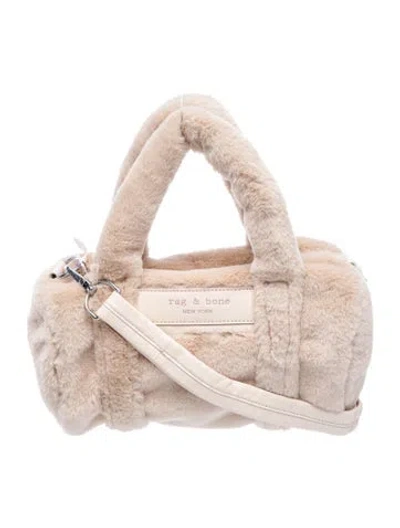 Pre-owned Rag & Bone Faux Fur Top Handle Bag W/ Tags In Neutral