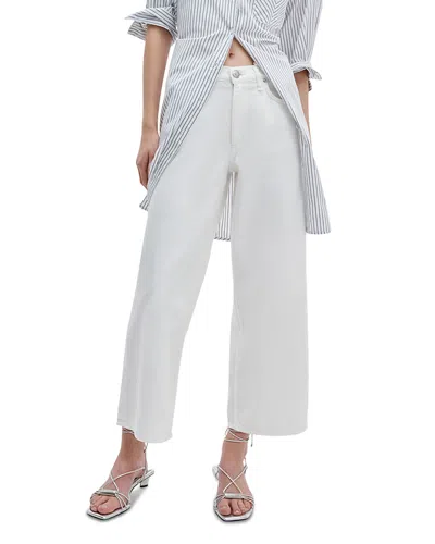 Rag & Bone Featherweight Andi High Rise Ankle Wide Leg Jeans In White