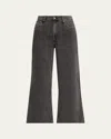 Rag & Bone Featherweight Andi High-rise Wide Ankle Jeans In Black