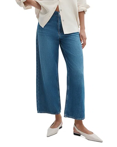 Rag & Bone Featherweight Andi High Rise Wide Ankle Jeans In Millerton In Blue