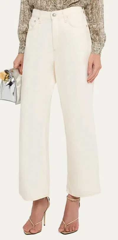 Rag & Bone Featherweight Andi High Rise Wide Leg Jeans In Ecru In White