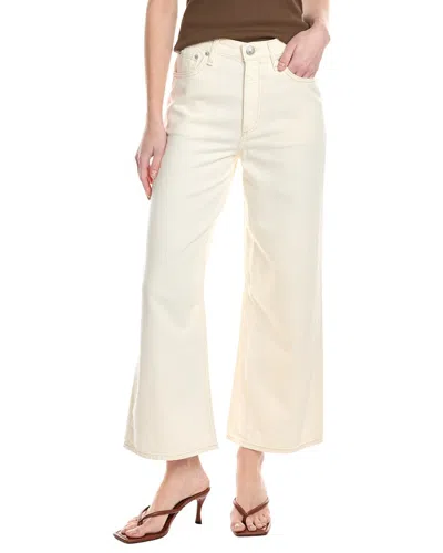 Rag & Bone Featherweight Andi High-rise Ecru Wide Leg Jean In Neutral
