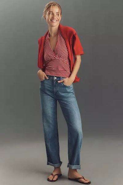 Rag & Bone Featherweight Baggy Dre Low-rise Boyfriend Jeans In Blue