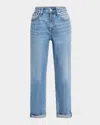 Rag & Bone Featherweight Baggy Dre Low-rise Boyfriend Jeans In Blue