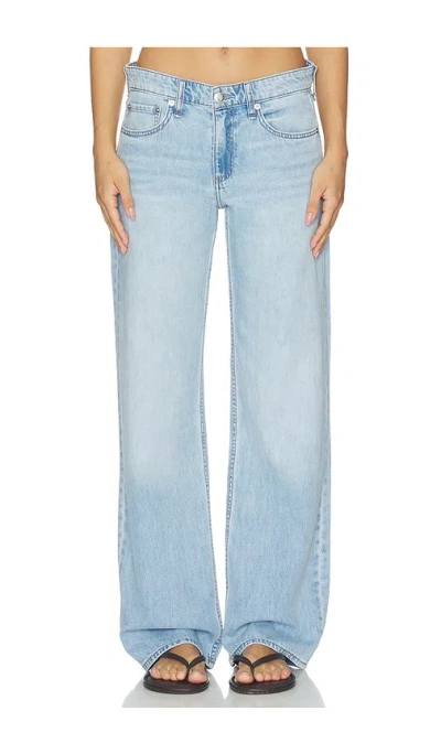Rag & Bone Featherweight Cam Full Straight Jeans In Gray