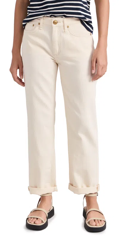 RAG & BONE FEATHERWEIGHT DRE BAGGY JEANS ECRU