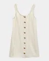 Rag & Bone Featherweight Laney Button-front Mini Dress In Neutral