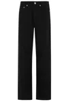Rag & Bone Featherweight Logan High Rise Wide Leg Jeans In Black In Black