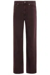Rag & Bone Charlie High Rise Ankle Barrel Leg Jeans In Burnt Burgundy In Brown