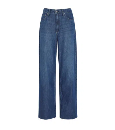 RAG & BONE FEATHERWEIGHT LOGAN MID-RISE WIDE-LEG JEANS