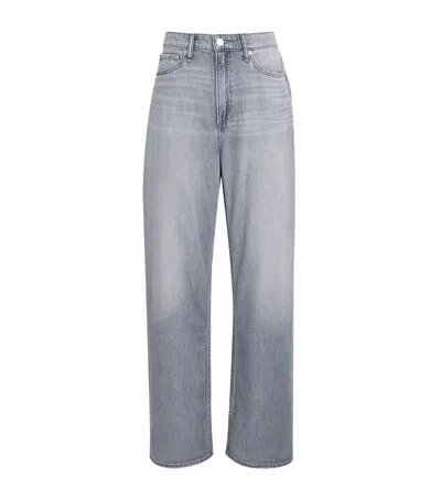 Rag & Bone Featherweight Logan Mid-rise Wide-leg Jeans In Blue