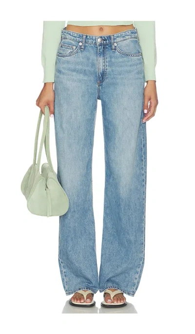 Rag & Bone Featherweight Logan Wide Jeans In Blue