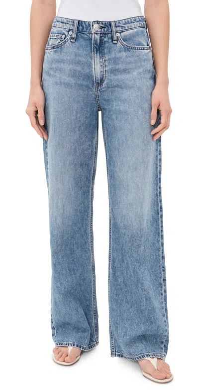 Rag & Bone Featherweight Logan Wide Jeans Lyon In Blue