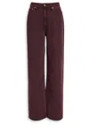 Rag & Bone Charlie High Rise Ankle Barrel Leg Jeans In Burnt Burgundy In Brown