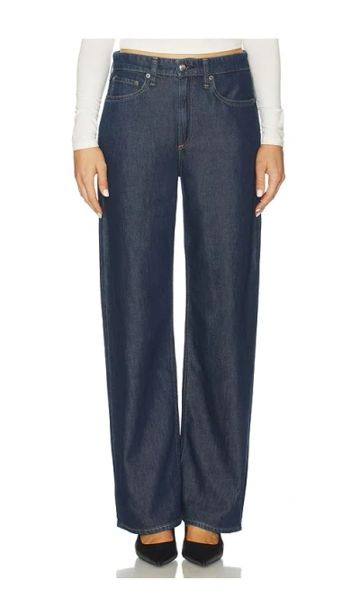 Rag & Bone Featherweight Logan Wide Leg Jeans In Blue
