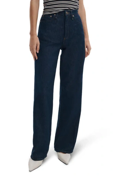 Rag & Bone Featherweight Logan Wide Leg Jeans In Blue