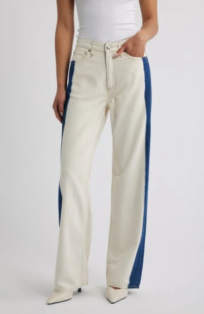 Rag & Bone Featherweight Logan Mid-rise Wide-leg Jeans In White