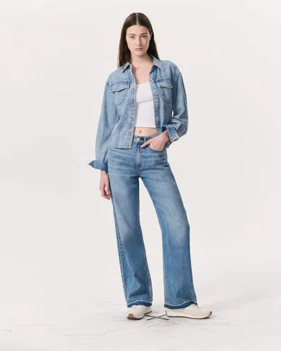 Rag & Bone Featherweight Logan Wide-leg Jeans In Blue