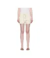 Rag & Bone Off-white Featherweight Nolan Drawstring Denim Shorts In Neutral