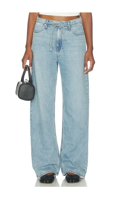 RAG & BONE FEATHERWEIGHT PHOEBE DRAWSTRING WIDE JEANS