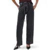 Rag & Bone Phoebe Drawstring High Rise Wide Leg Jeans In Anglique In Black