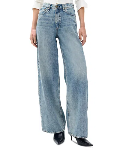 Rag & Bone Featherweight Sofie High Rise Jeans In Theo In Blue