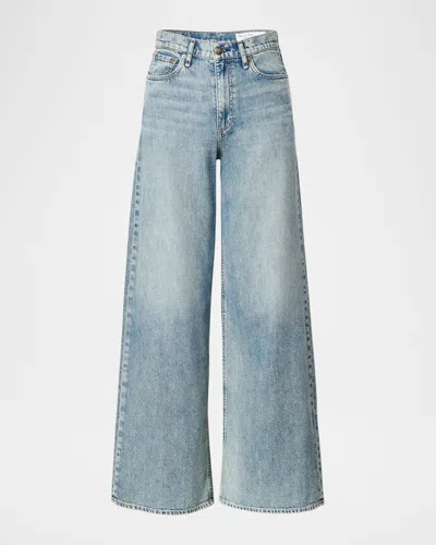 Rag & Bone Featherweight Sofie High-rise Wide Jeans In Blue