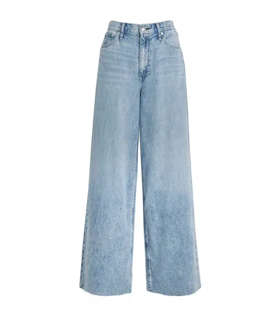Rag & Bone Featherweight Sofie High-rise Wide-leg Jeans In Blue