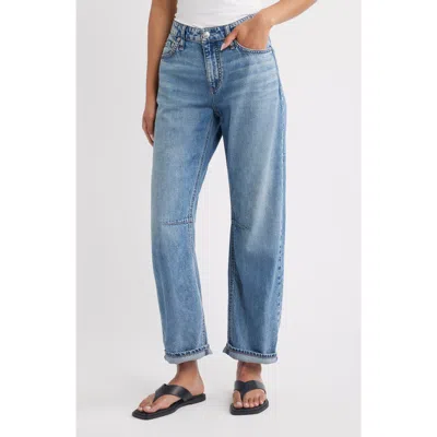 Rag & Bone Featherweight Stevie High Waist Ankle Slim Tapered Leg Jeans In Blue