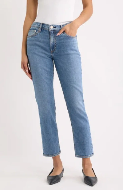 Rag & Bone Featherweight Wren Mid Rise Ankle Slim Jeans In Transparent