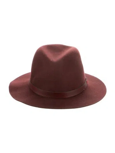 Pre-owned Rag & Bone Fedora In Burgundy