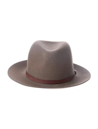 Pre-owned Rag & Bone Fedora Hat In Brown