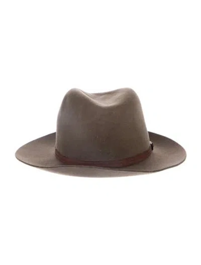Pre-owned Rag & Bone Fedora Hat In Brown