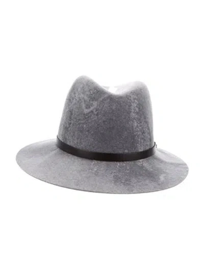 Pre-owned Rag & Bone Fedora Hat In Gray